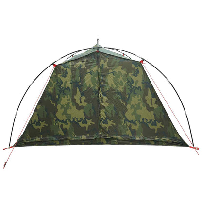 vidaXL Tunnel Tent 4-Person Camouflage 185T Polyester with PU Coating