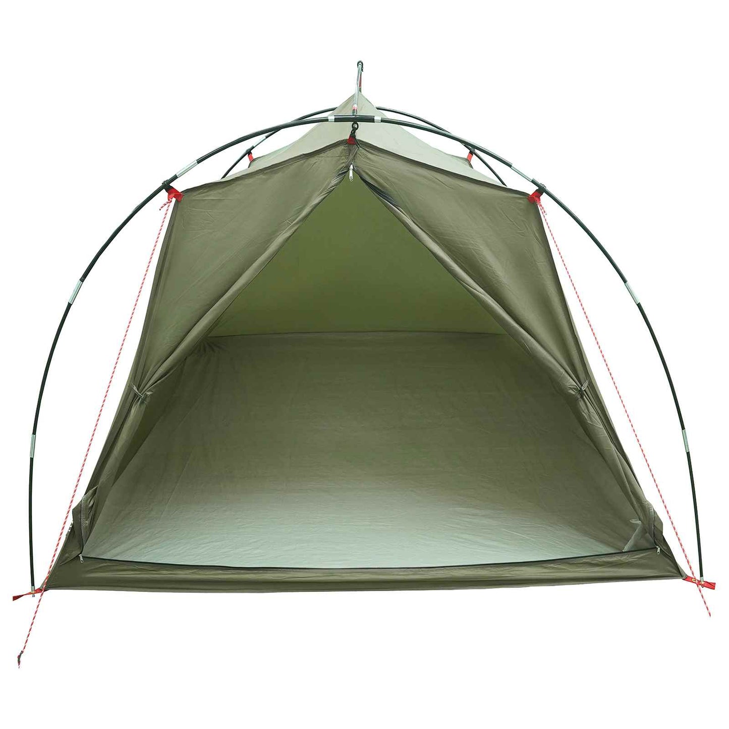 vidaXL Tunnel Tent Olive Green 2-Person 185T Polyester with PU Coating