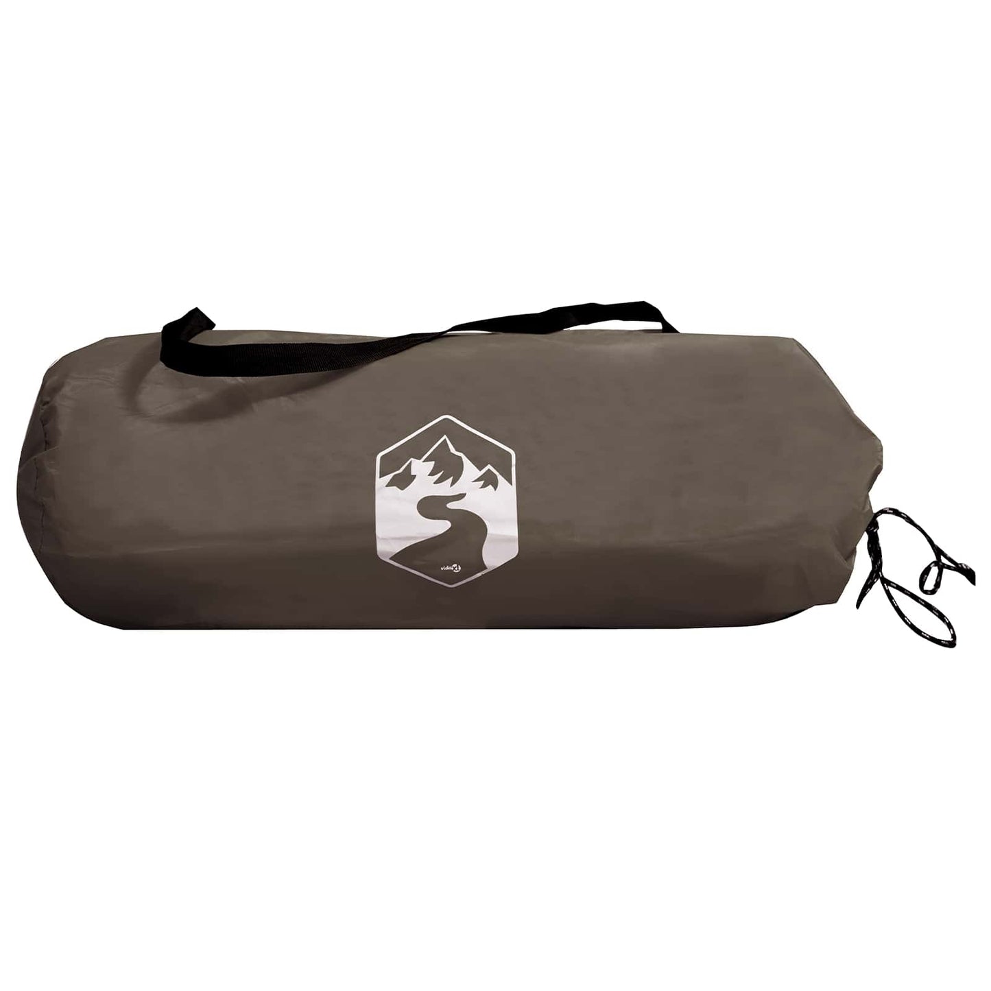 vidaXL Tunnel Tent Brown and Grey 2-Person