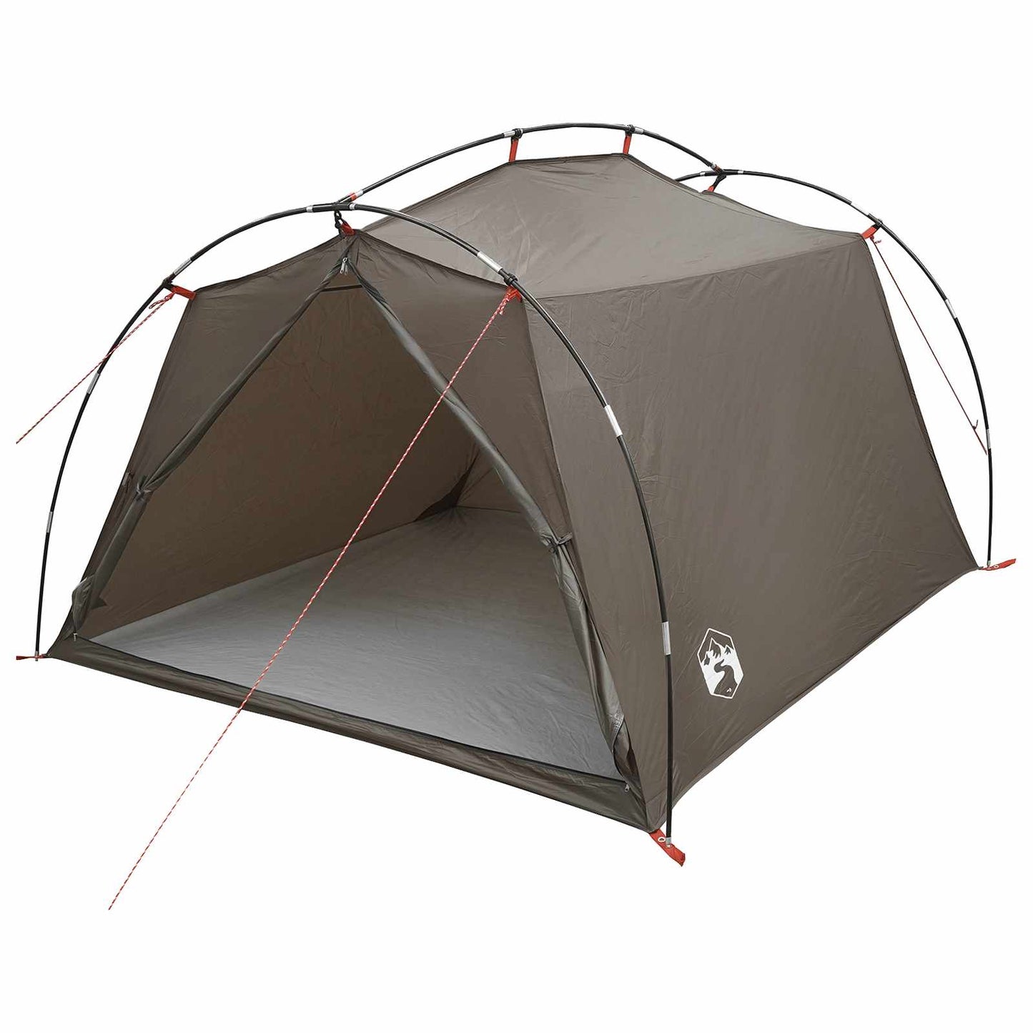 vidaXL Tunnel Tent Brown and Grey 2-Person