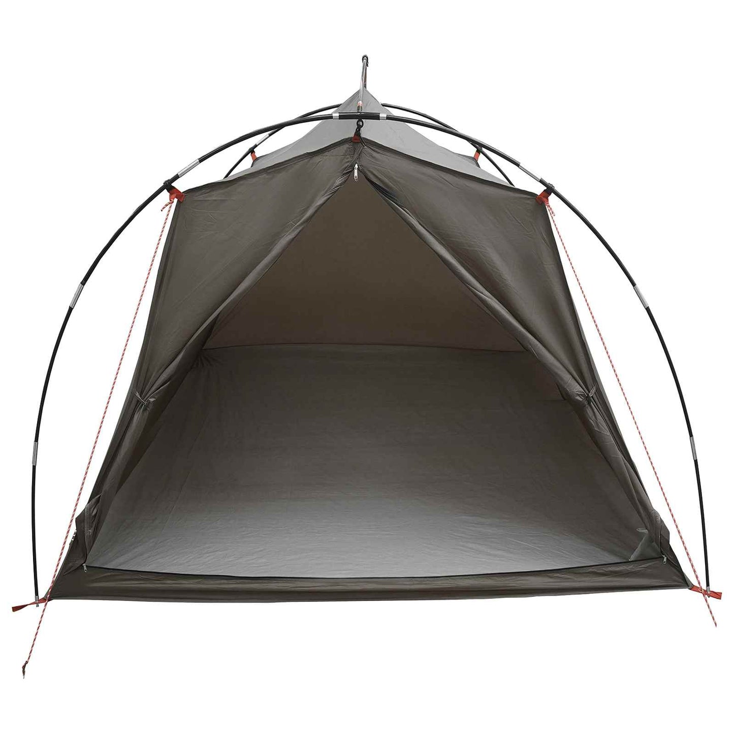 vidaXL Tunnel Tent Brown and Grey 2-Person
