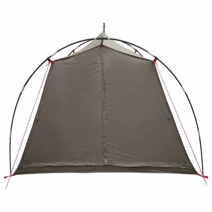 vidaXL Tunnel Tent Brown and Grey 2-Person