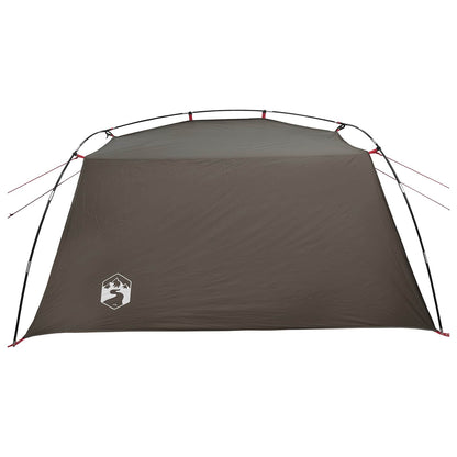 vidaXL Tunnel Tent Brown and Grey 2-Person