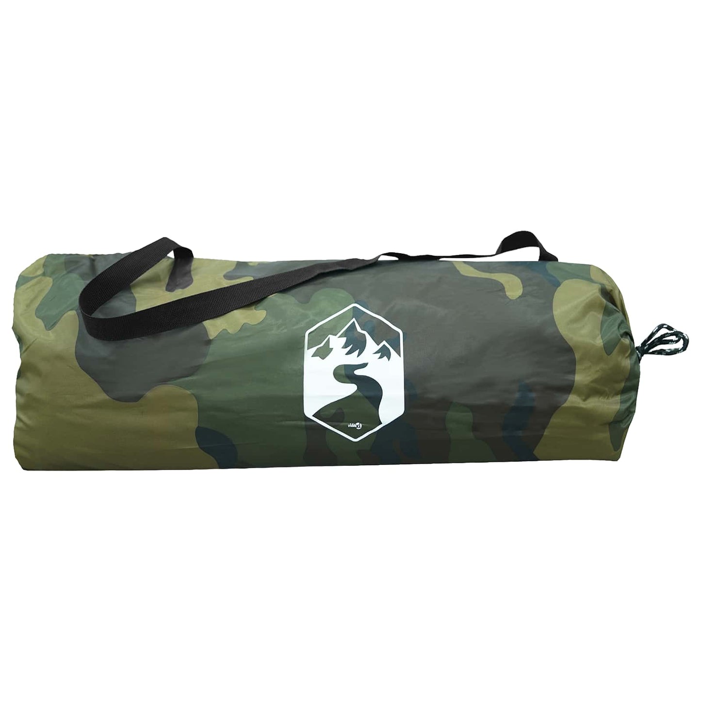vidaXL Tunnel Tent 2-Person Camouflage 185T Polyester with PU Coating