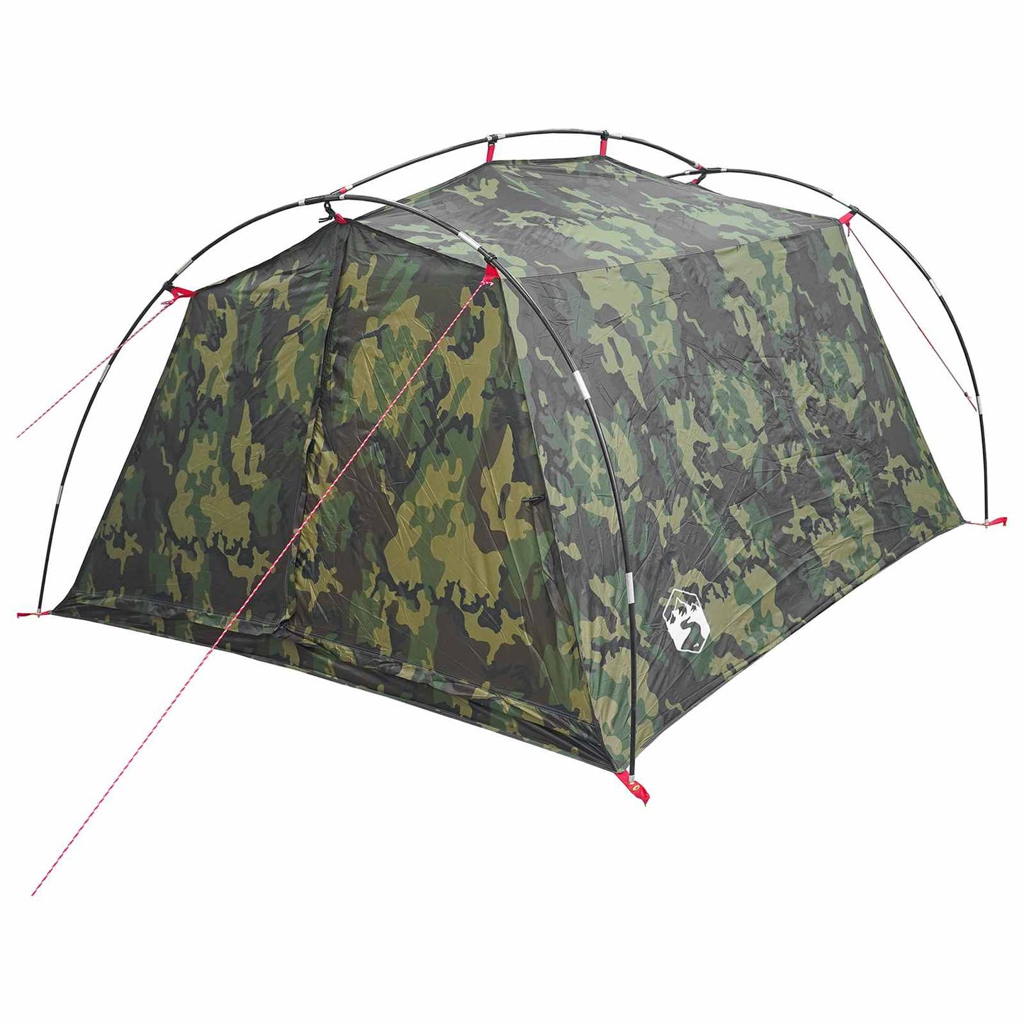 vidaXL Tunnel Tent 2-Person Camouflage 185T Polyester with PU Coating