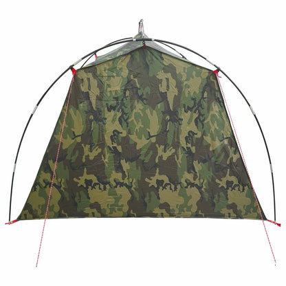 vidaXL Tunnel Tent 2-Person Camouflage 185T Polyester with PU Coating