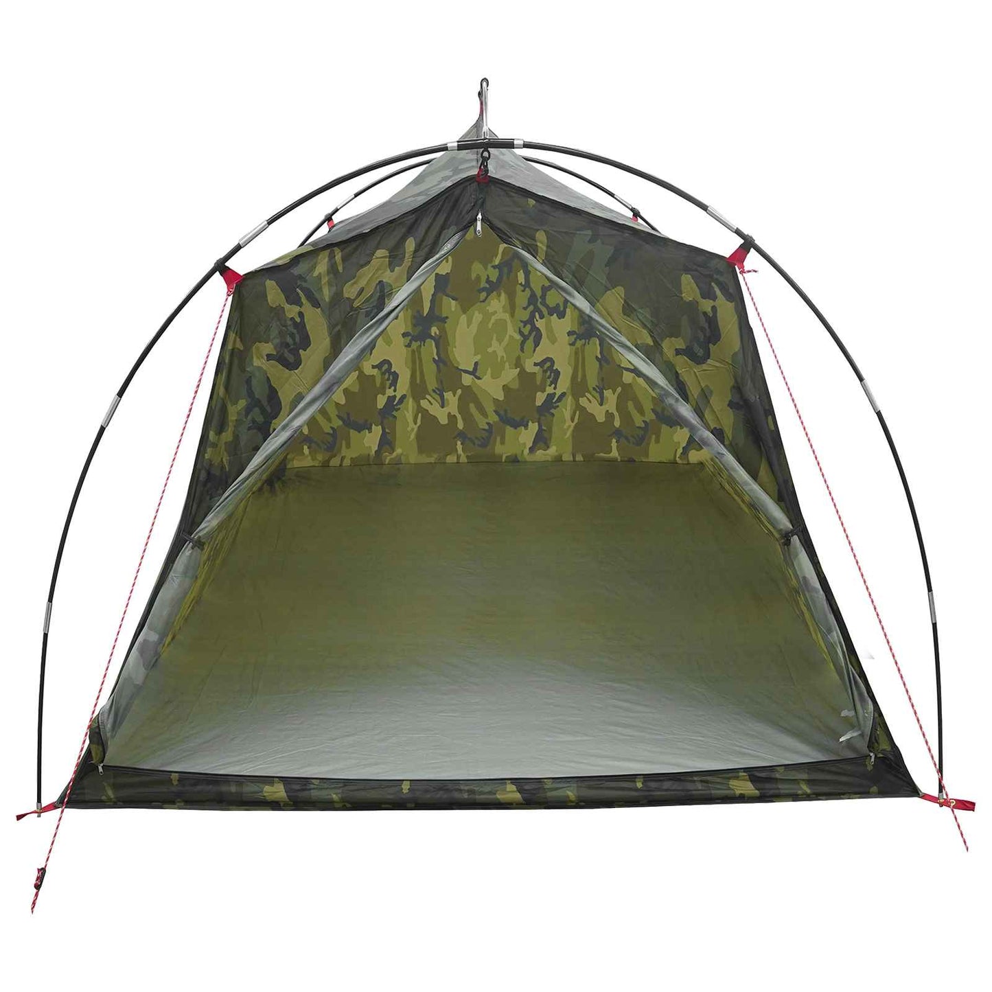 vidaXL Tunnel Tent 2-Person Camouflage 185T Polyester with PU Coating