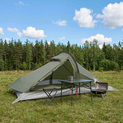 vidaXL Backpacking Tent Olive Green 4-Person