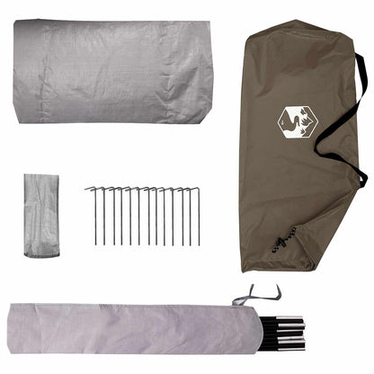 vidaXL Backpacking Tent Brown and Grey 4-Person