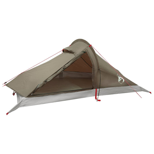 vidaXL Backpacking Tent Brown and Grey 4-Person