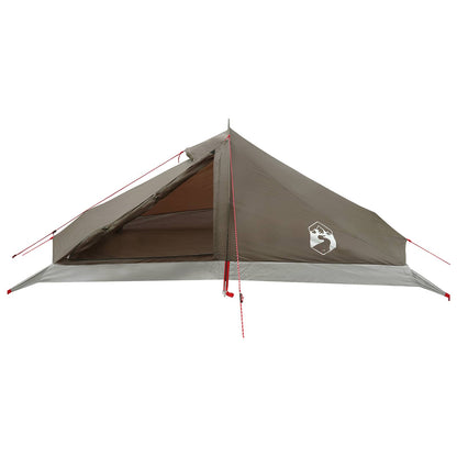 vidaXL Backpacking Tent Brown and Grey 4-Person