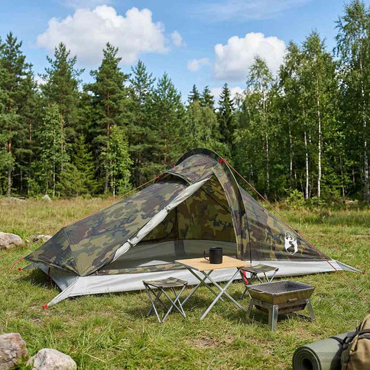 vidaXL Backpacking Tent Camouflage 4-Person