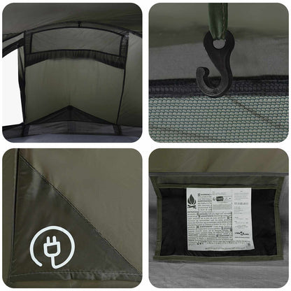vidaXL Backpacking Tent Olive Green 2-Person