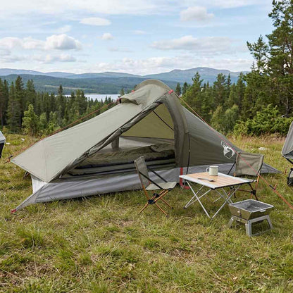 vidaXL Backpacking Tent Olive Green 2-Person