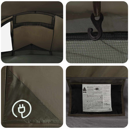 vidaXL Backpacking Tent Brown and Grey 2-Person