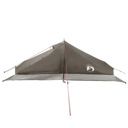 vidaXL Backpacking Tent Brown and Grey 2-Person