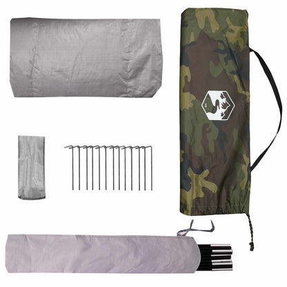 vidaXL Backpacking Tent Camouflage 2-Person