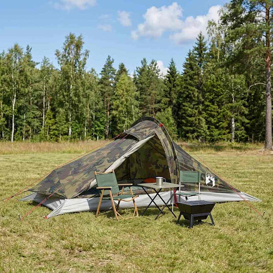 vidaXL Backpacking Tent Camouflage 2-Person