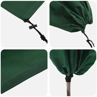 vidaXL Frost Protection Plant Fleece Covers 10 pcs Green 0.8 x 1.2 m