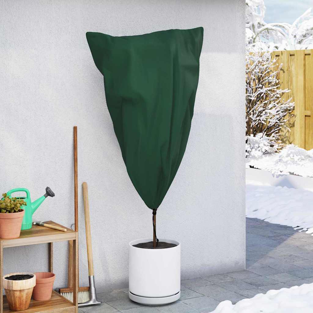 vidaXL Frost Protection Plant Fleece Covers 10 pcs Green 0.8 x 1.2 m