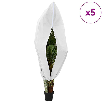 vidaXL Frost Protection Plant Fleece Covers 5 pcs White 1.8 x 1.2 m