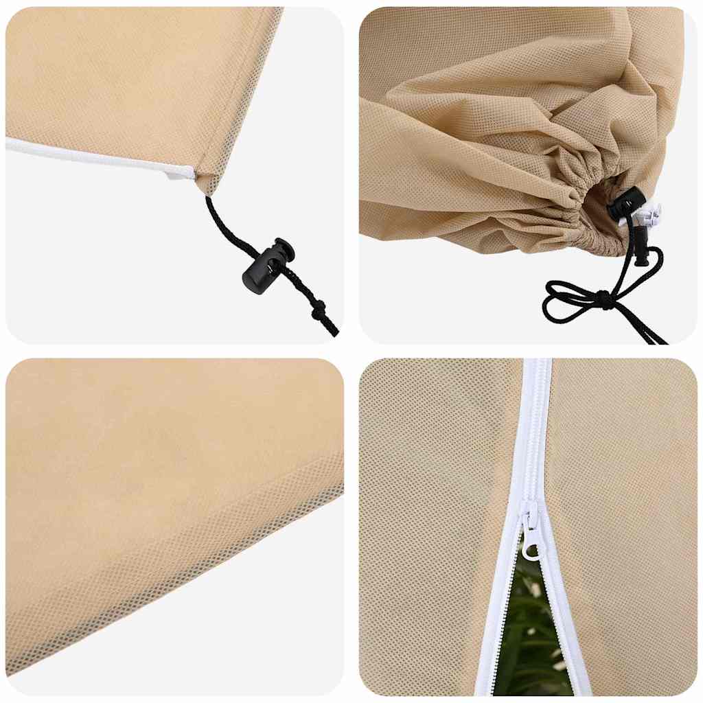 vidaXL Frost Protection Plant Fleece Covers 5 pcs Beige 1.8 x 1.2 m