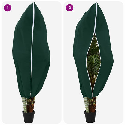 vidaXL Frost Protection Plant Fleece Covers 5 pcs Green 1.55 x 1 m