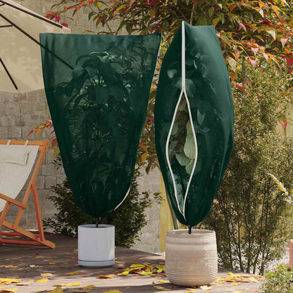 vidaXL Frost Protection Plant Fleece Covers 5 pcs Green 1.55 x 1.55 m