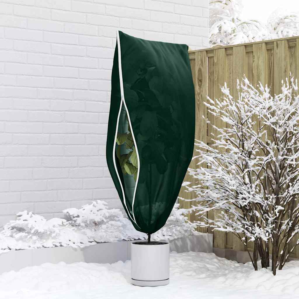 vidaXL Frost Protection Plant Fleece Covers 5 pcs Green 1.55 x 1.55 m
