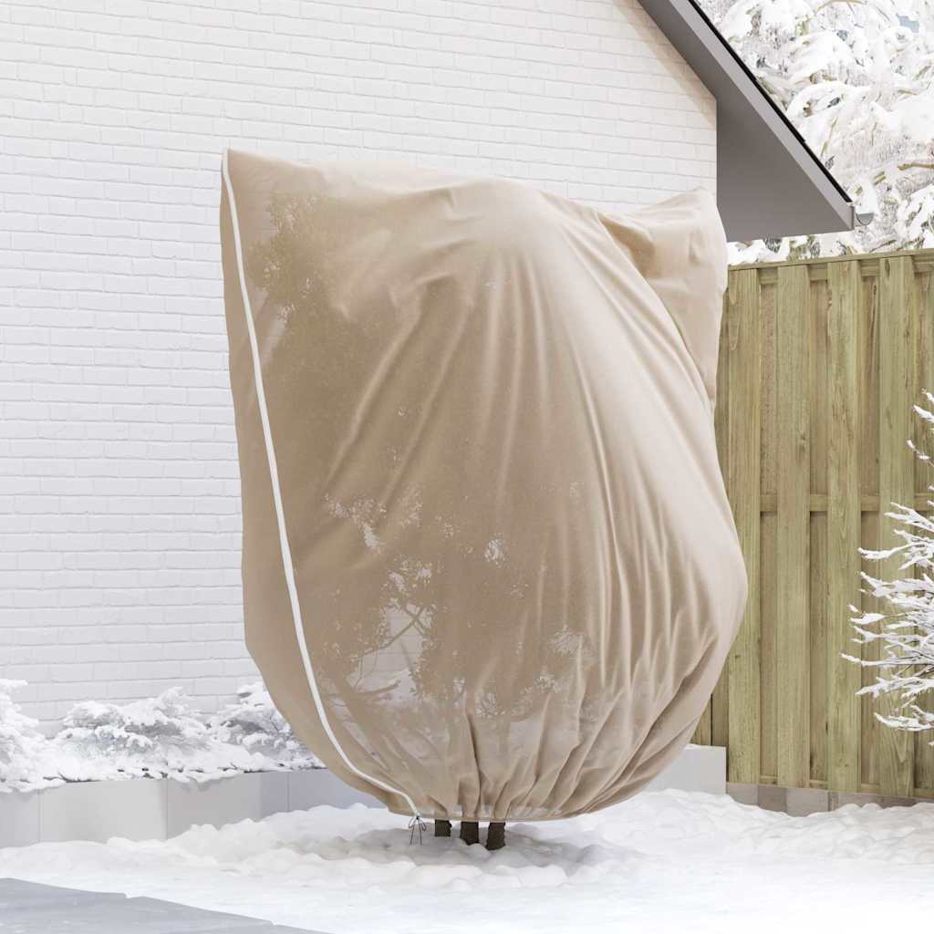 vidaXL Frost Protection Plant Fleece Covers Beige 2.4 x 2 m