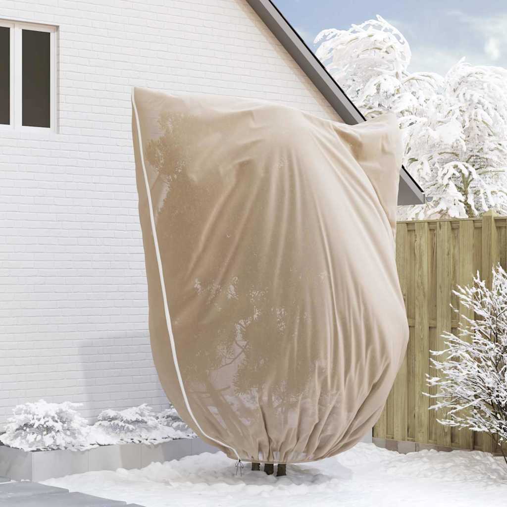 vidaXL Frost Protection Plant Fleece Covers Beige 3.5 x 2.5 m