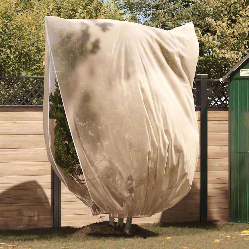 vidaXL Frost Protection Plant Fleece Covers 3 pcs Beige 2.4 x 2 m