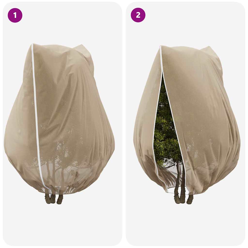 vidaXL Frost Protection Plant Fleece Covers 3 pcs Beige 2.4 x 2 m