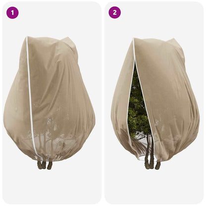 vidaXL Frost Protection Plant Fleece Covers 3 pcs Beige 2.4 x 2 m