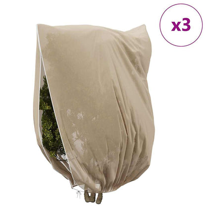 vidaXL Frost Protection Plant Fleece Covers 3 pcs Beige 2.4 x 2 m