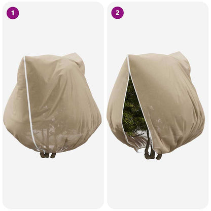 vidaXL Frost Protection Plant Fleece Covers 3 pcs Beige 2 x 2.36 m