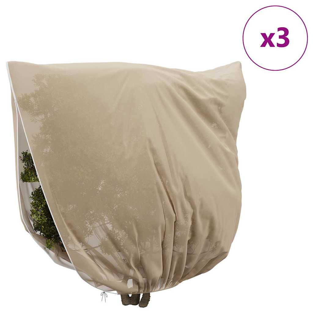 vidaXL Frost Protection Plant Fleece Covers 3 pcs Beige 3 x 3.93 m