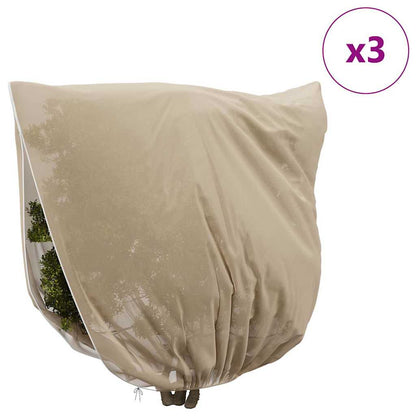 vidaXL Frost Protection Plant Fleece Covers 3 pcs Beige 3.5 x 3.93 m