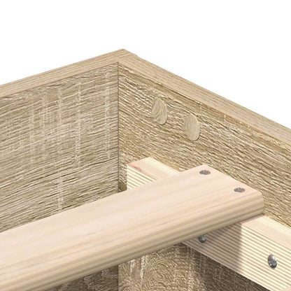vidaXL Bed Frame Sonoma 137 x 190 cm Engineered Wood