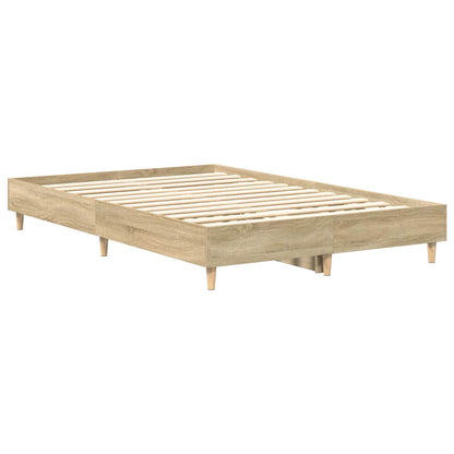 vidaXL Bed Frame Sonoma 137 x 190 cm Engineered Wood