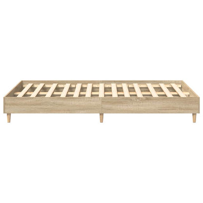 vidaXL Bed Frame Sonoma 137 x 190 cm Engineered Wood