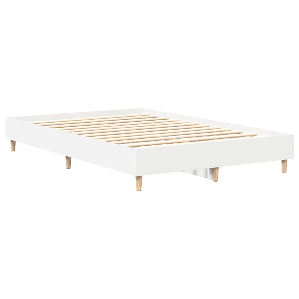 vidaXL Bed Frame White 137 x 190 cm Engineered Wood