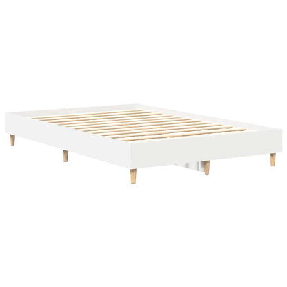 vidaXL Bed Frame White 137 x 190 cm Engineered Wood