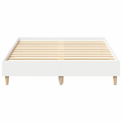 vidaXL Bed Frame White 137 x 190 cm Engineered Wood