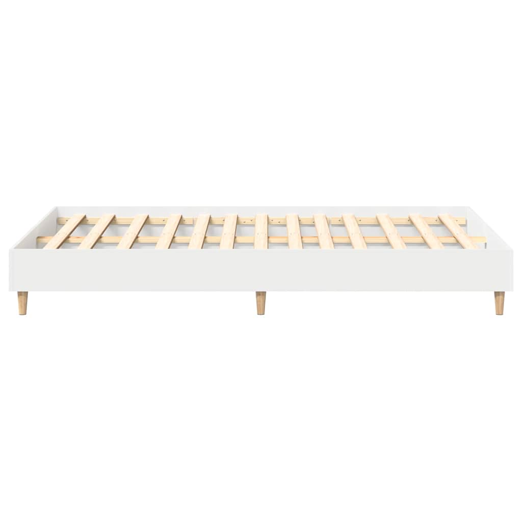 vidaXL Bed Frame White 137 x 190 cm Engineered Wood