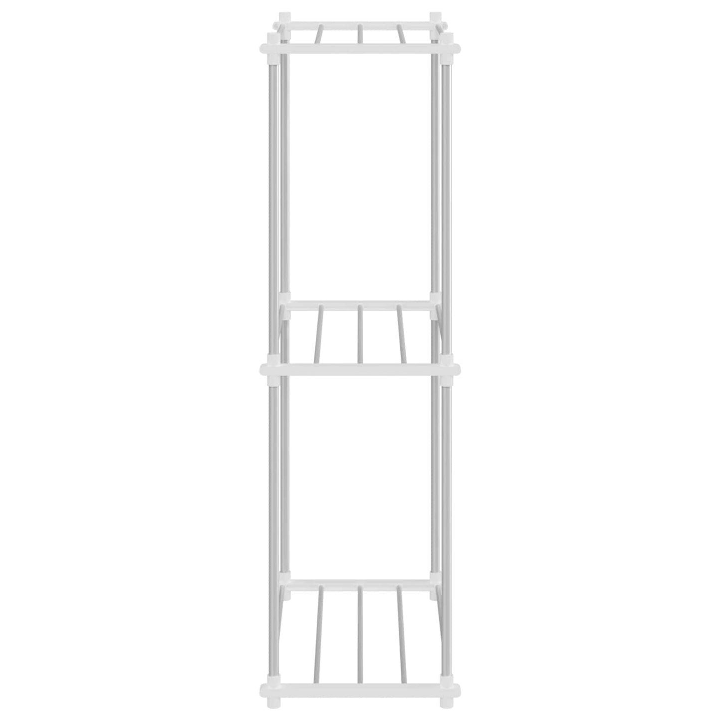 vidaXL Tubular Shelf with Storage White 42.5 x 27 x 91.5 cm Aluminium