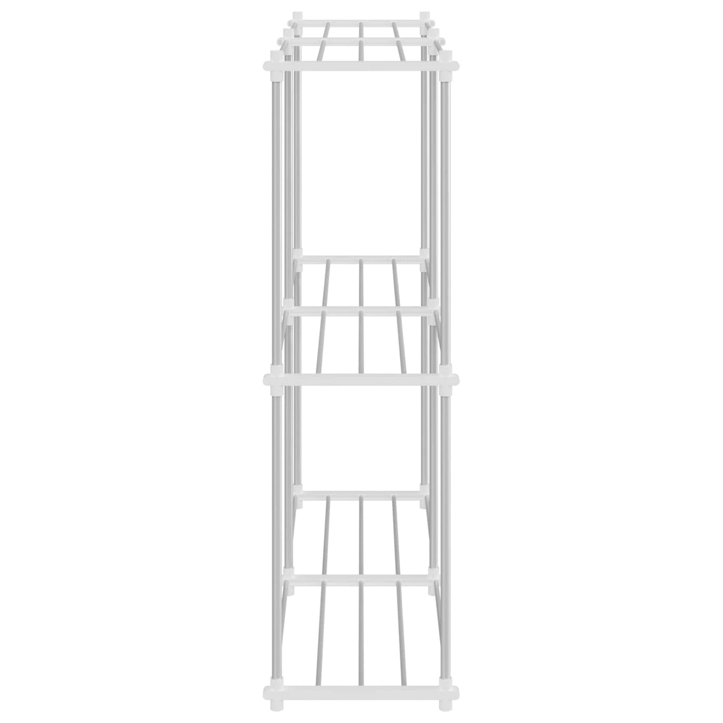 vidaXL Tubular Shelf with Storage White 86 x 27 x 90 cm Aluminium