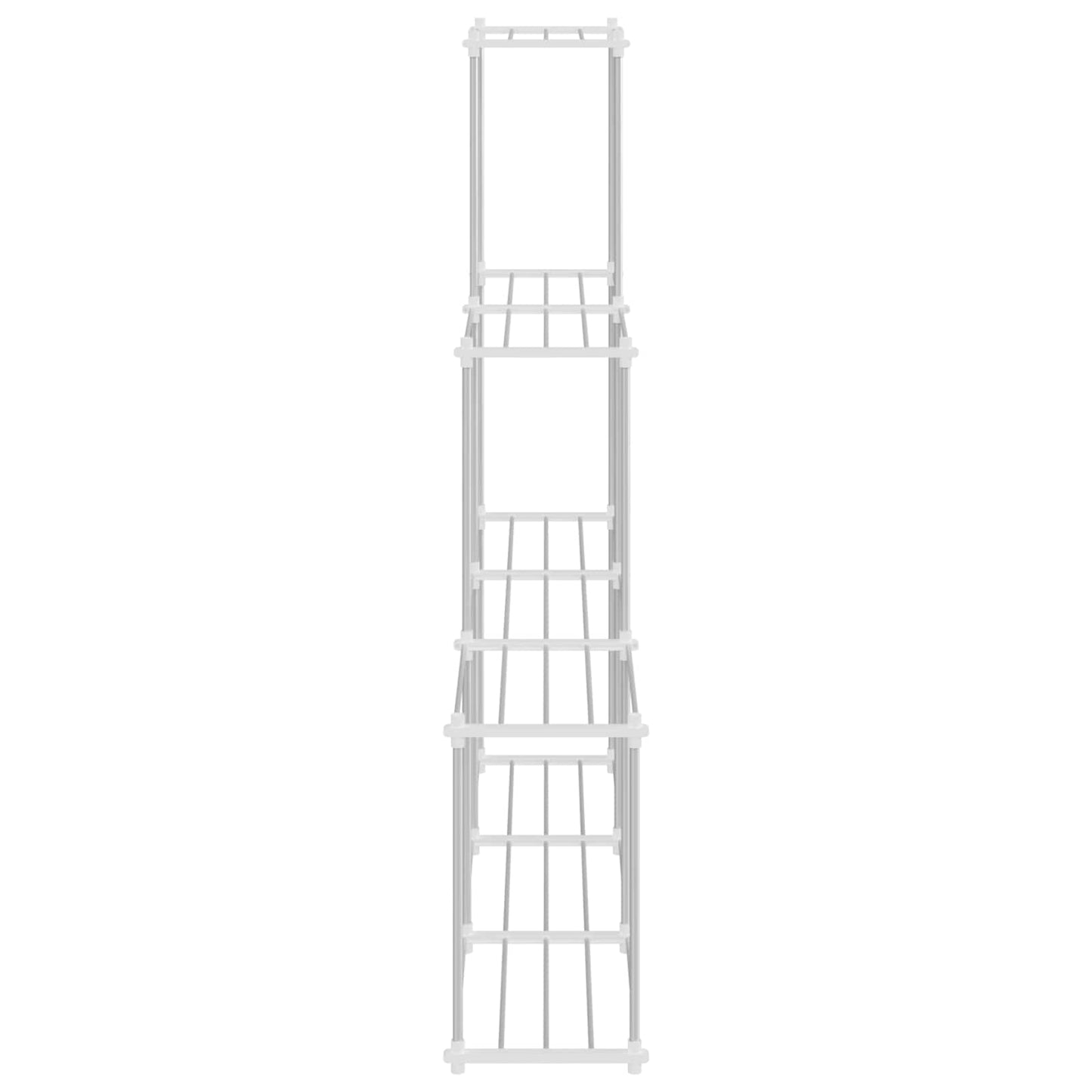 vidaXL Tubular Shelf with Storage White 129 x 27 x 132 cm Aluminium