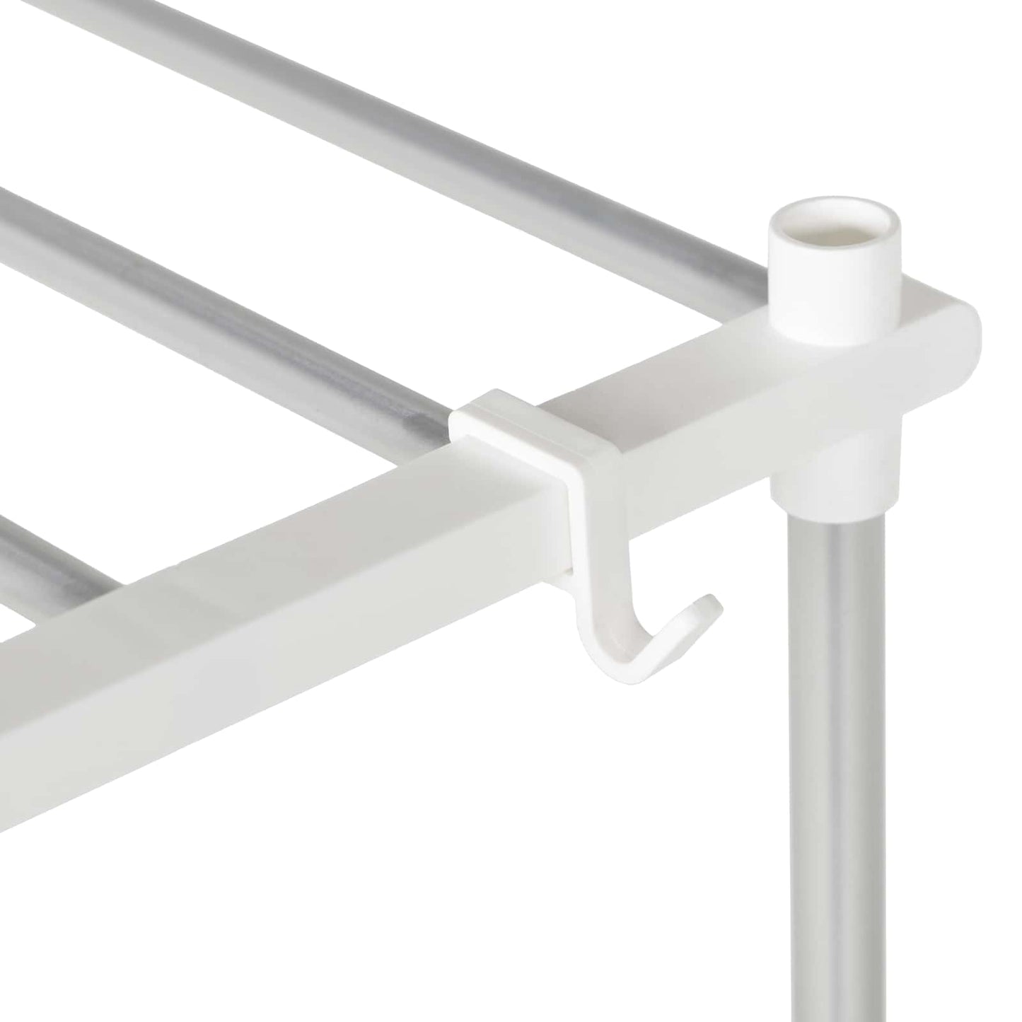 vidaXL Washing Machine Shelf White 70 x 27 x 136 cm Aluminium