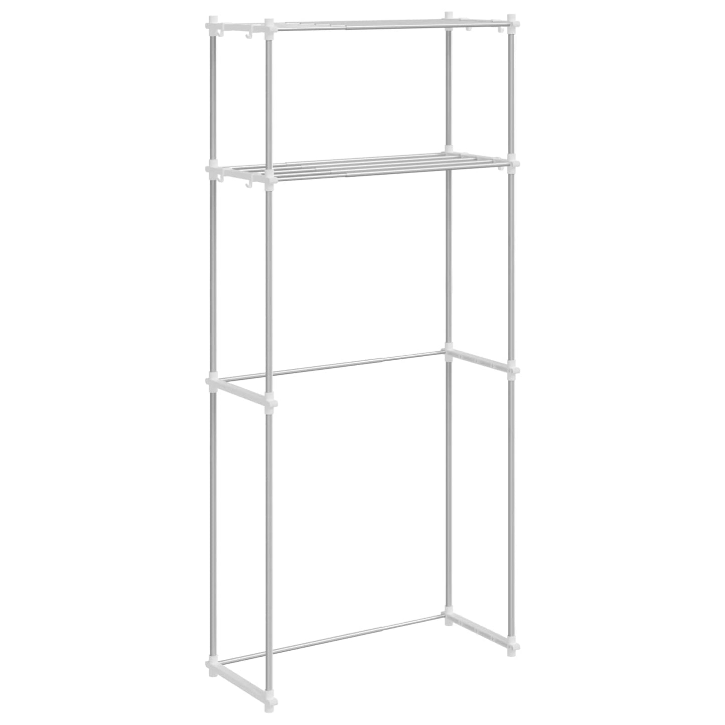 vidaXL Washing Machine Shelf White 70 x 27 x 136 cm Aluminium